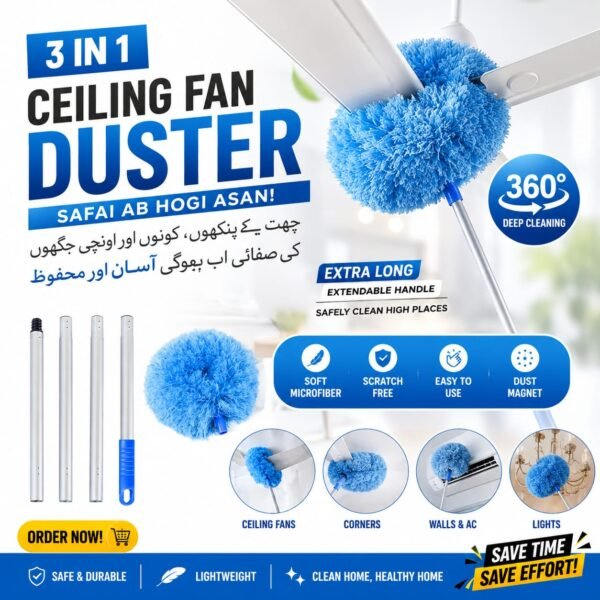 360° Extendable Fan Duster Cleaner